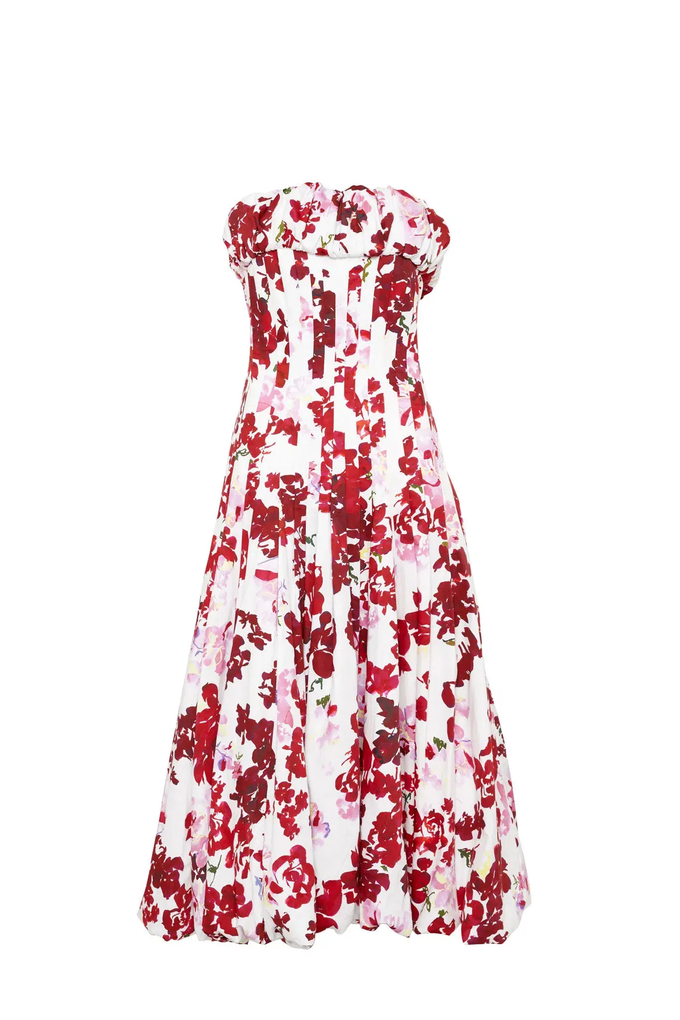 Aje Mathilde Bubble Hem Midi Dress  Roses Of Provence Size 6  - Image 4