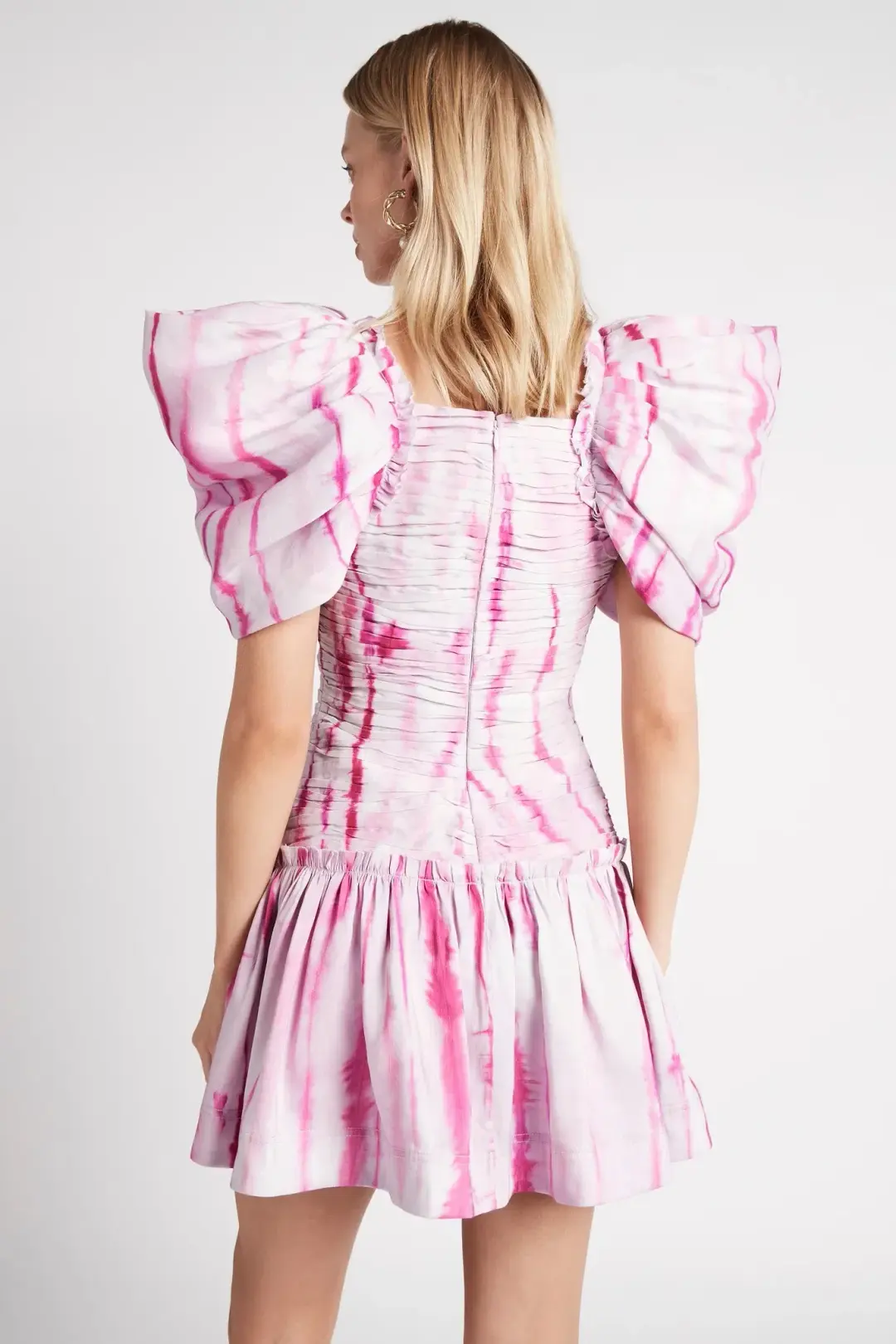 AJE Introspect Butterfly Mini Dress Ripple Tie Dye Size 10  for rent on The Volte - main image