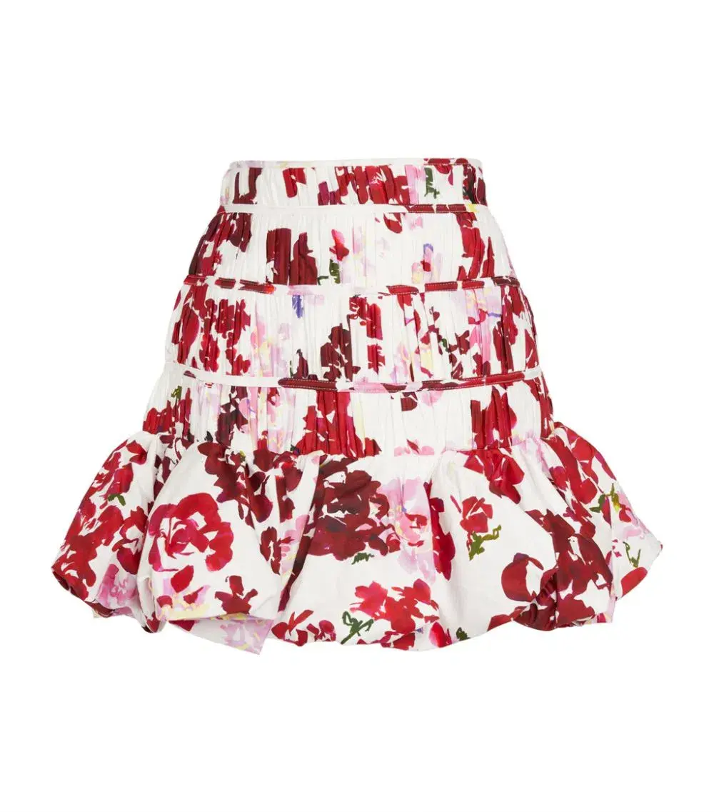 Aje Margot Bubble Frill Top and La Vie Bubble Mini Skirt Set Roses Of Provence Print  Size 6 - Image 6