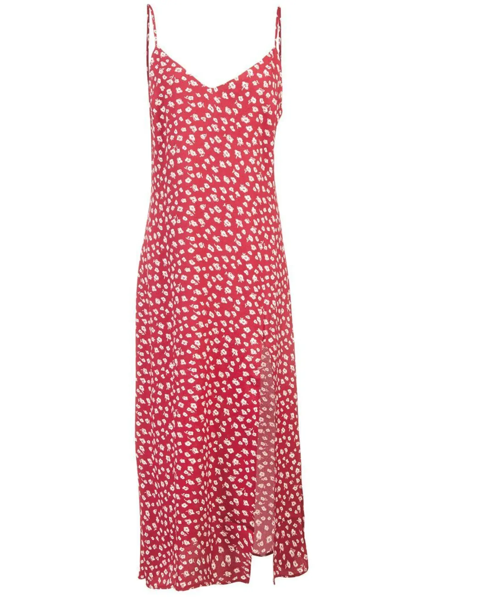 Reformation Crimini Midi Dress Red Floral Size AU 8 - Image 3