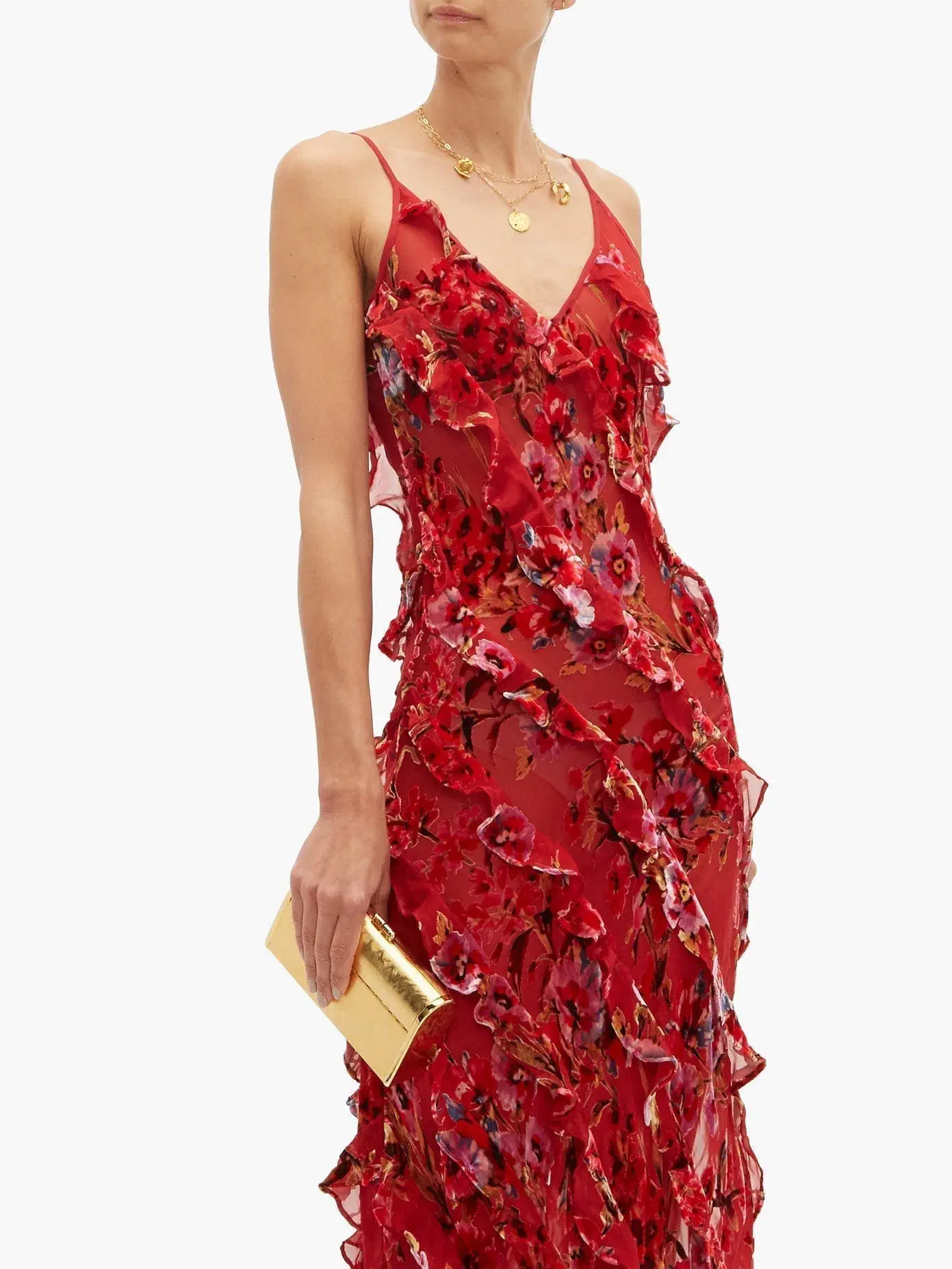 Rat & Boa Maribou Dress Red Floral Size XS/ Au 6 - Image 2