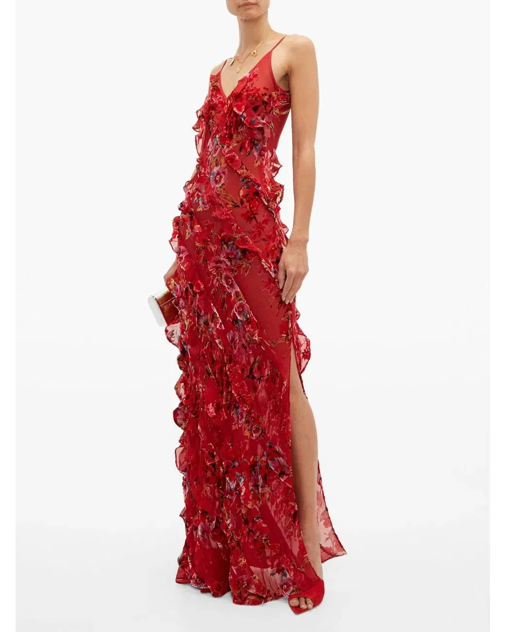 Rat & Boa Maribou Dress Red Floral Size XS/ Au 6 - Image 1