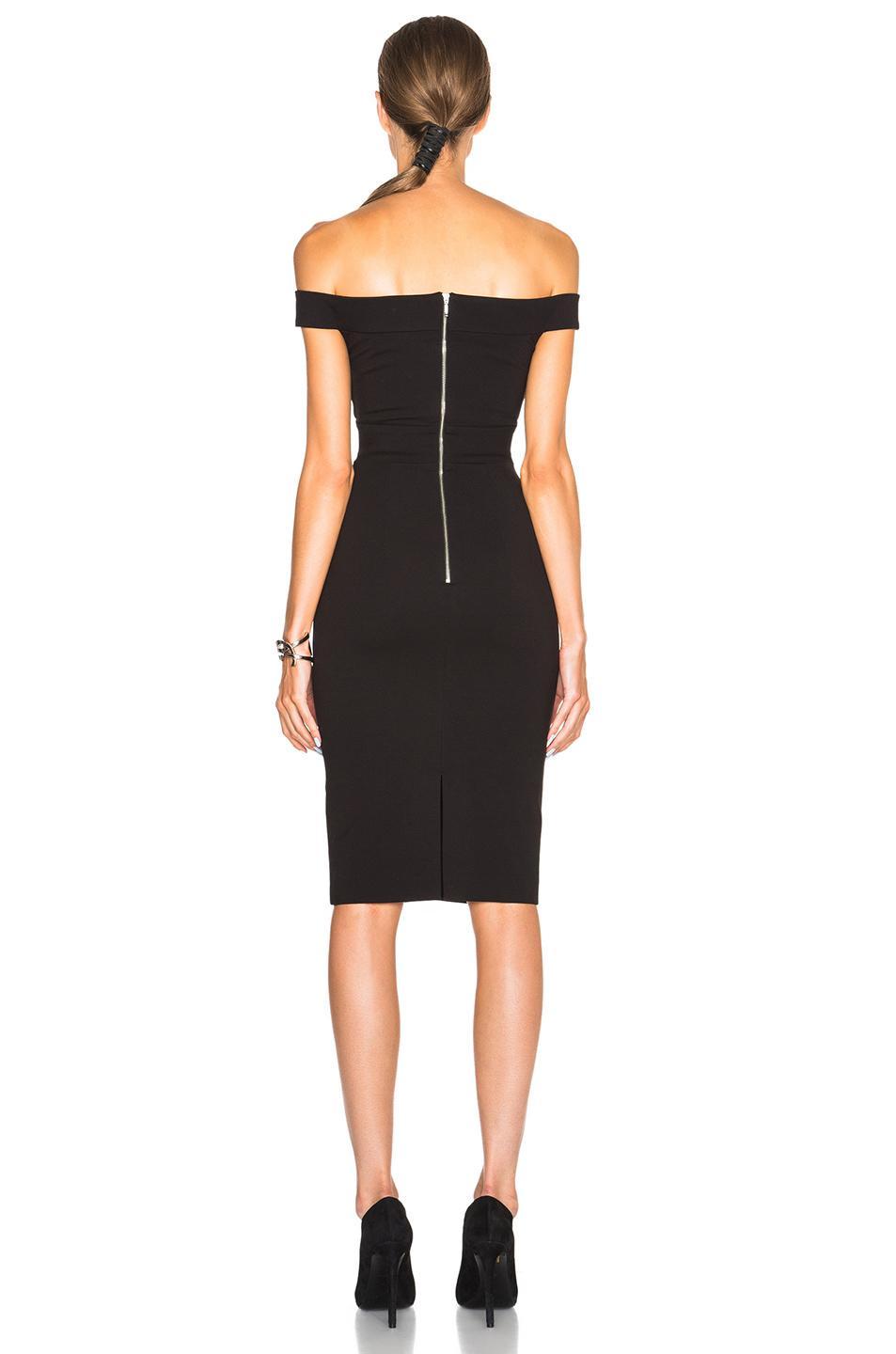 NICHOLAS THE LABEL // PONTI OFF SHOULDER STRAP DRESS - Image 3