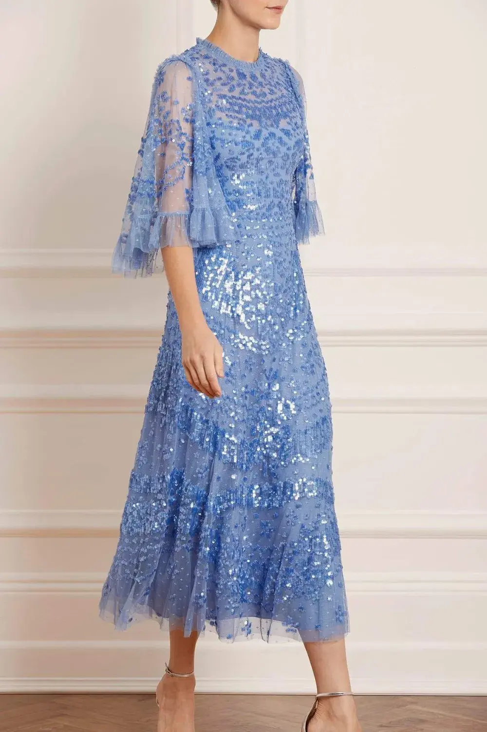 Needle and Thread Anais Sequin Ballerina Dress Blue Size AU 10 for rent on The Volte - main image