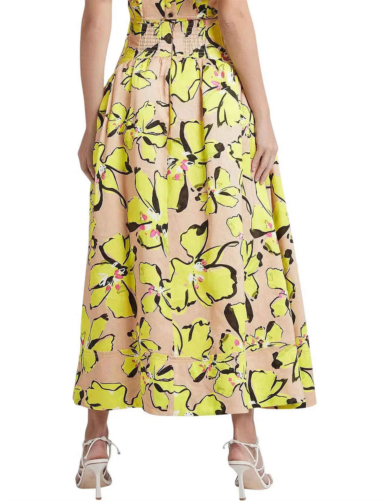 Aje Pelicano Midi Skirt Citrus Bloom Size AU 8 - Image 4