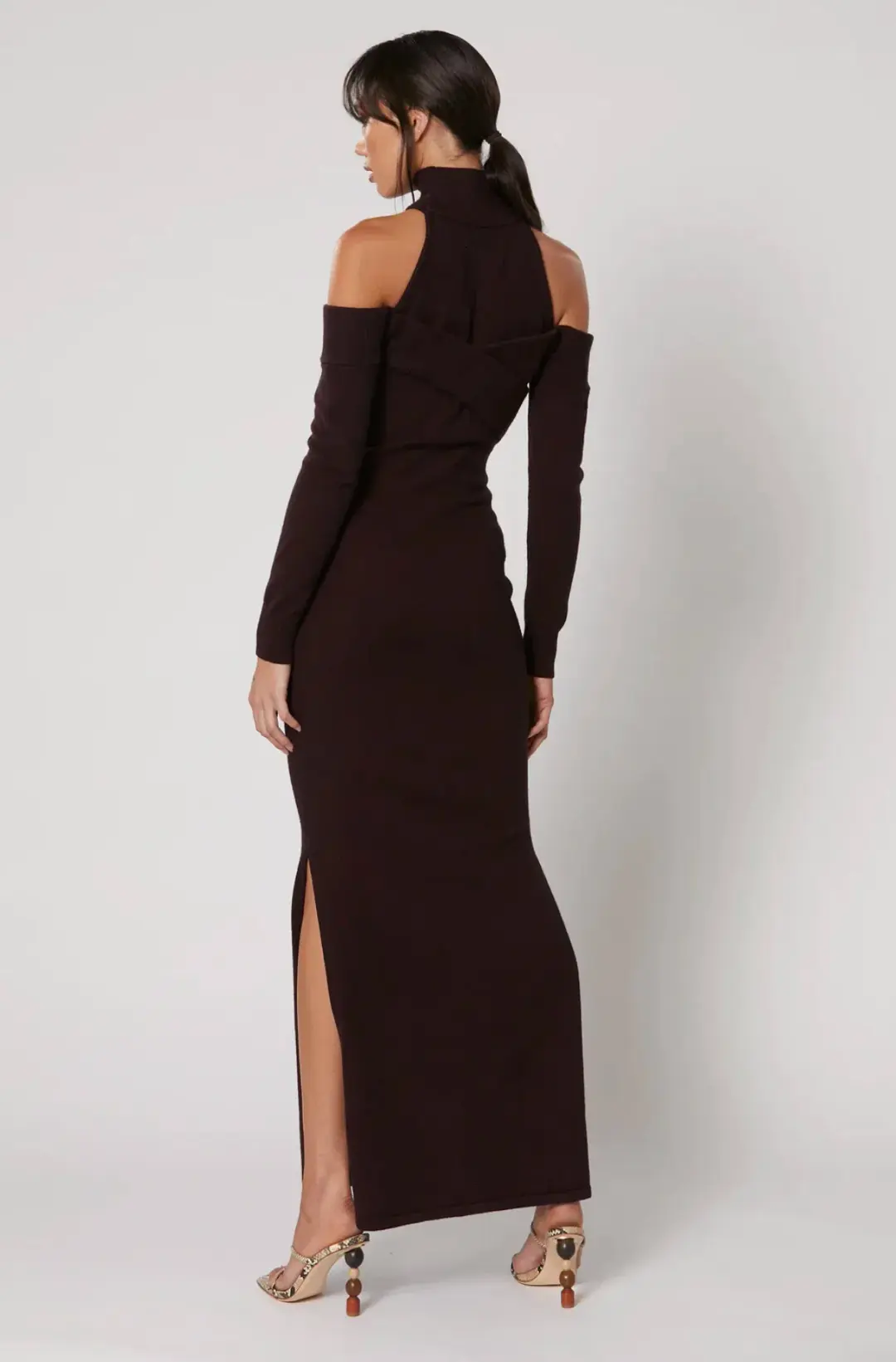 Winona Lucia Maxi Dress in Wine Brown Size M / AU 10 for rent on The Volte - main image
