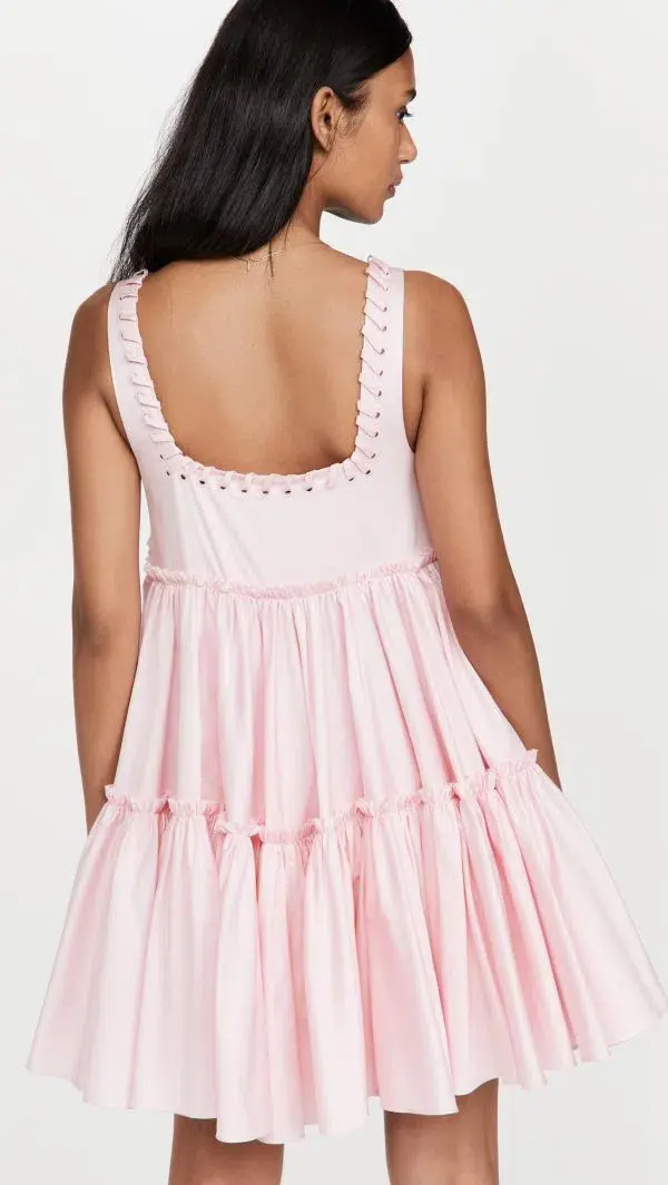 Aje Hushed Laced Sleevless Mini Dress Pink Size AU 6 - Image 4