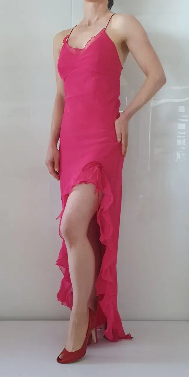 Eileen Kirby Frill Dress Pink Size 8 - Image 2