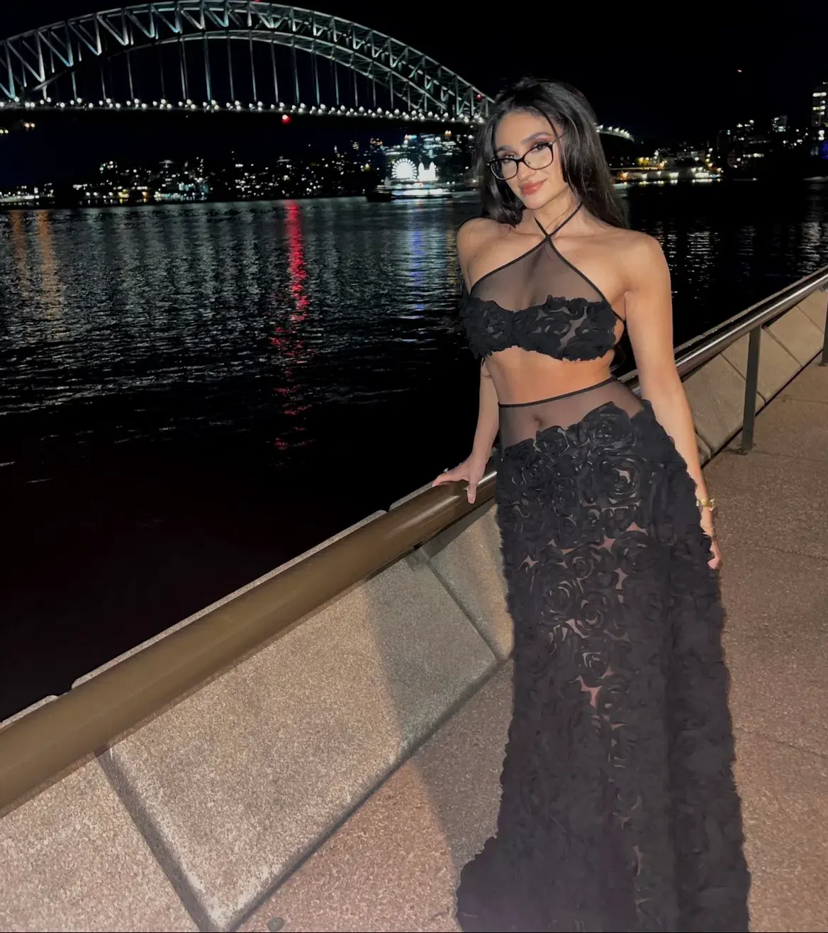 Arcina Ori Vivienne Crop and Maxi Skirt Set Black Size S / AU 8 - Image 5
