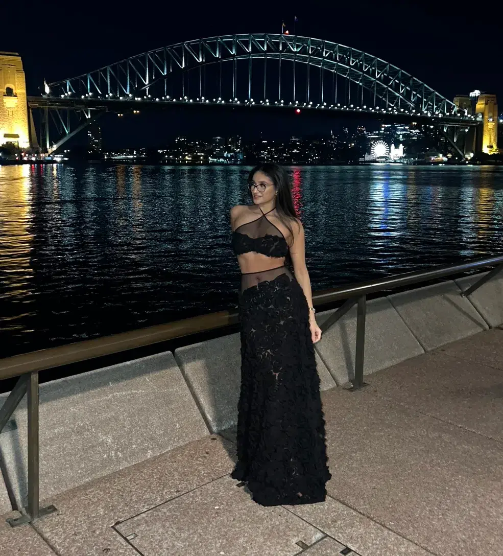 Arcina Ori Vivienne Crop and Maxi Skirt Set Black Size S / AU 8 - Image 6