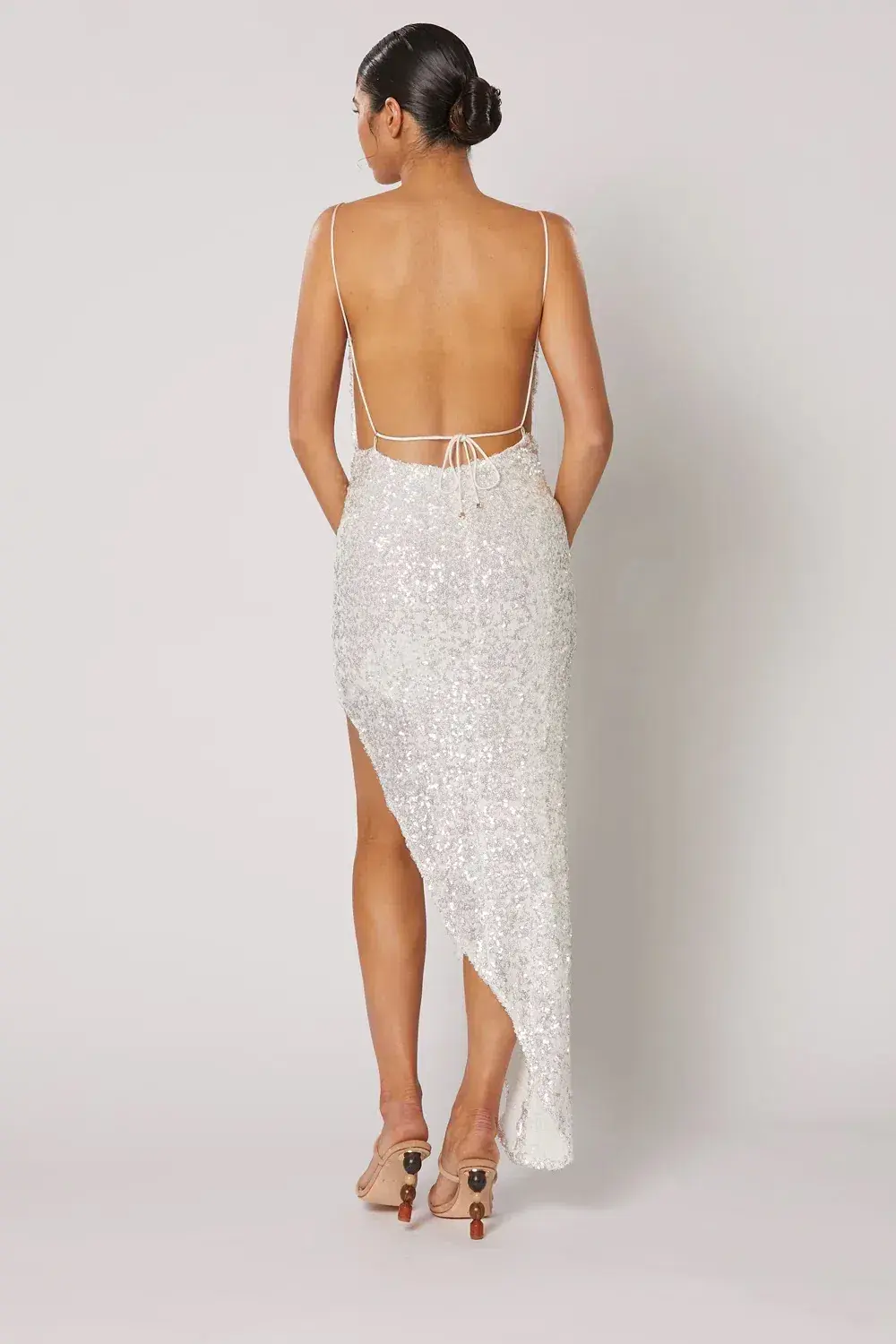 Winona Asha Asymmetrical Dress Size Xs Or/Au  6 - Image 4