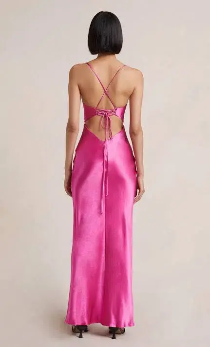 Bec & Bridge Loren Maxi Dress Deep Pink Size 6 - Image 2