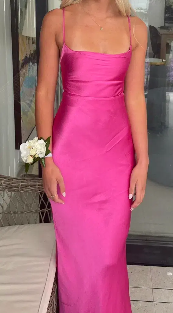 Bec & Bridge Loren Maxi Dress Deep Pink Size 6 - Image 3