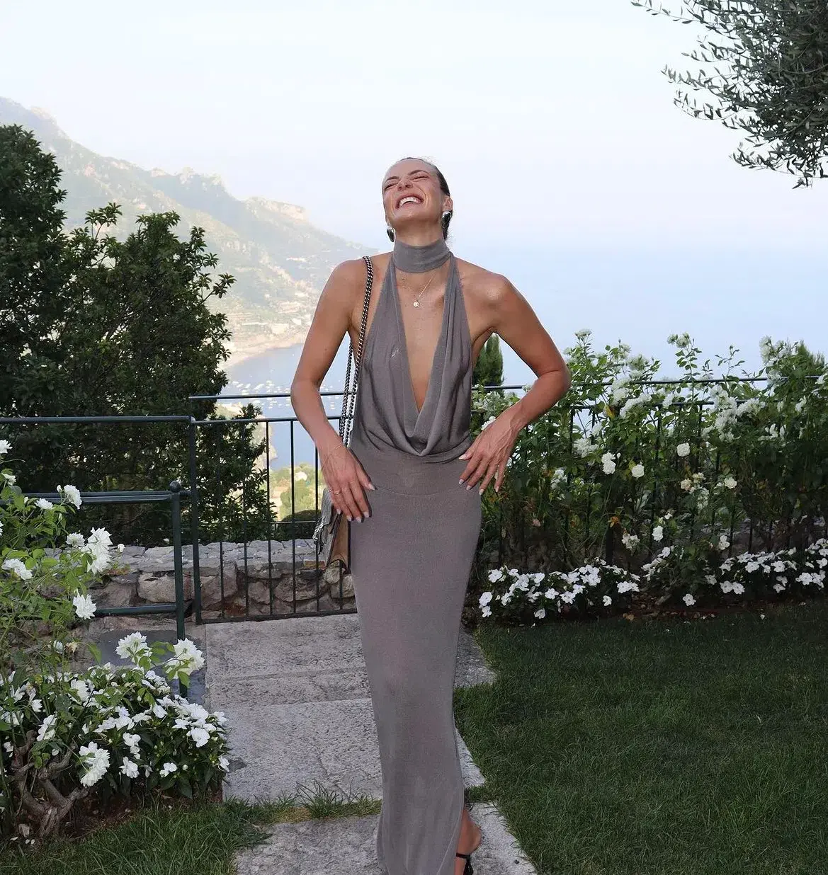 Aya Muse Edo Slate  Dress Grey Size 8  - Image 1