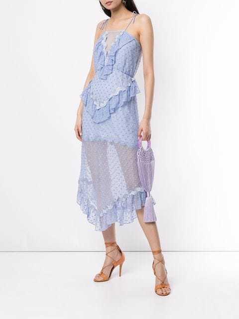 Alice McCall Wonders Ruffled Dress Periwinkle Size 10 - Image 3