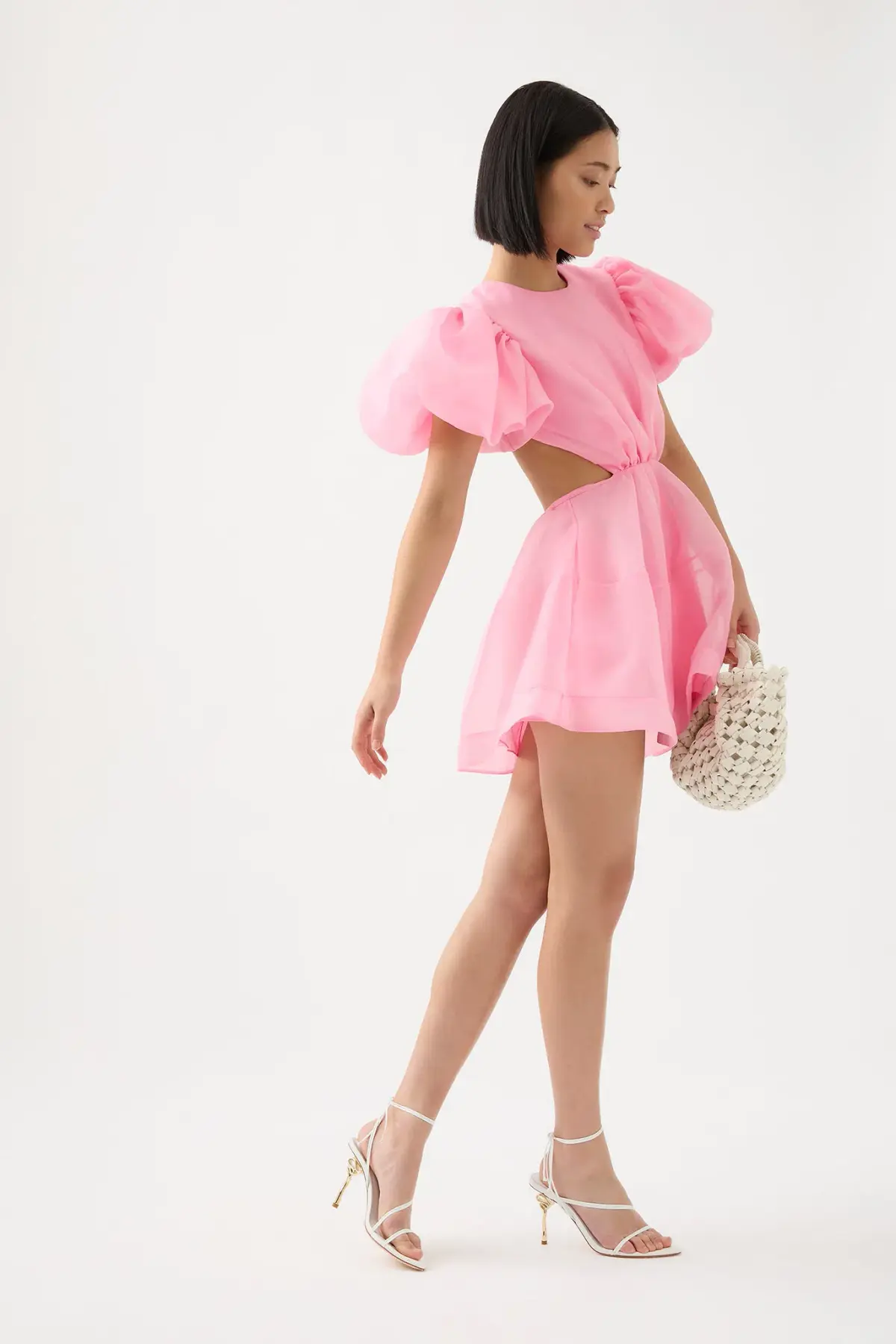 Aje Simplicity Cut Out Mini Dress Ballet Pink Size AU 6 - Image 1