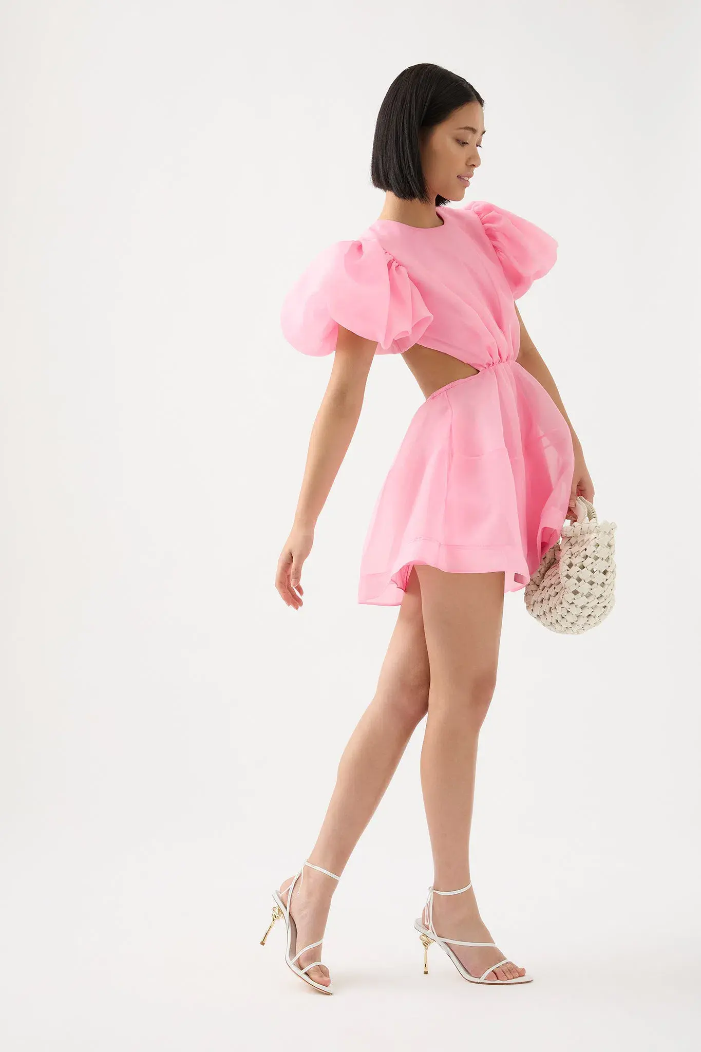 Aje Simplicity Cut Out Mini Dress Ballet Pink Size AU 6 - Image 1