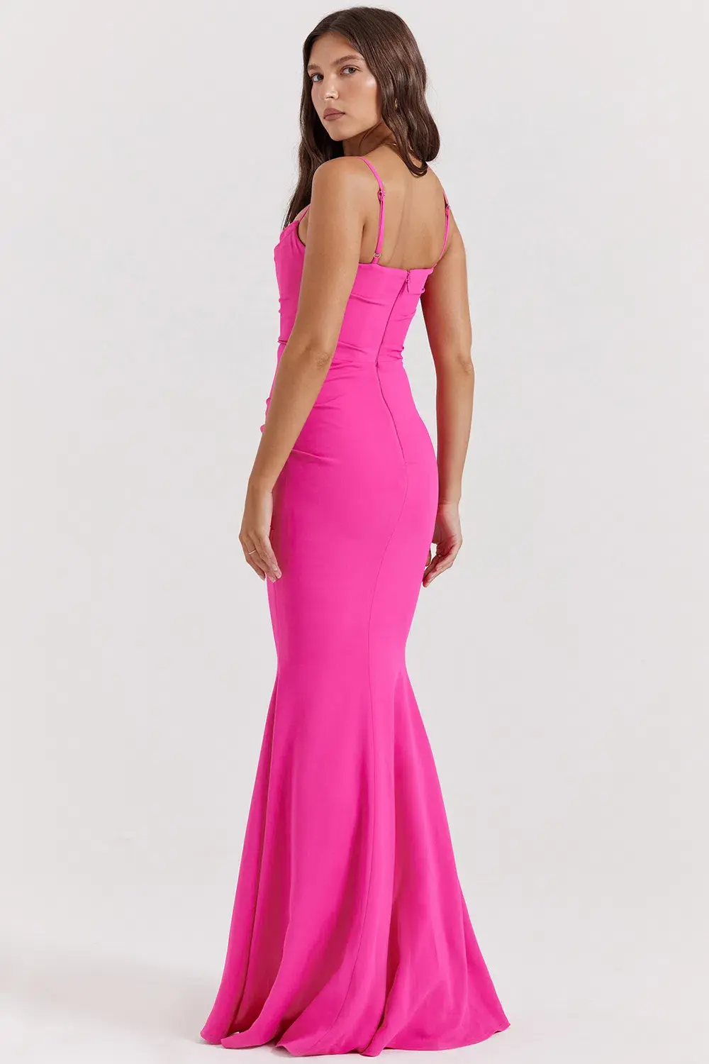 House Of CB Milena Jersey Corset Maxi Dress Pink Size AU 8 - Image 2