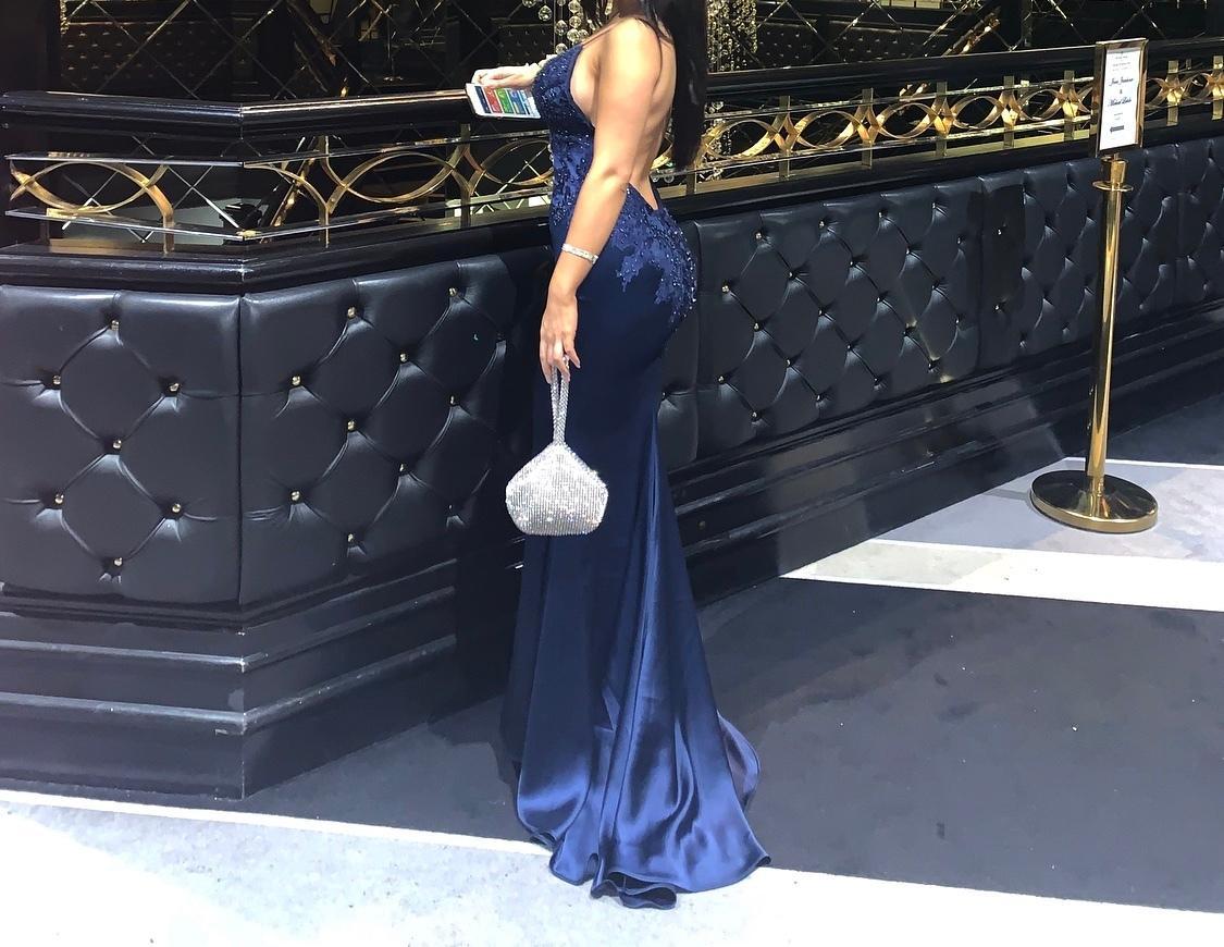 Portia & Scarlett Valentina Gown Navy Size 6 - Image 1