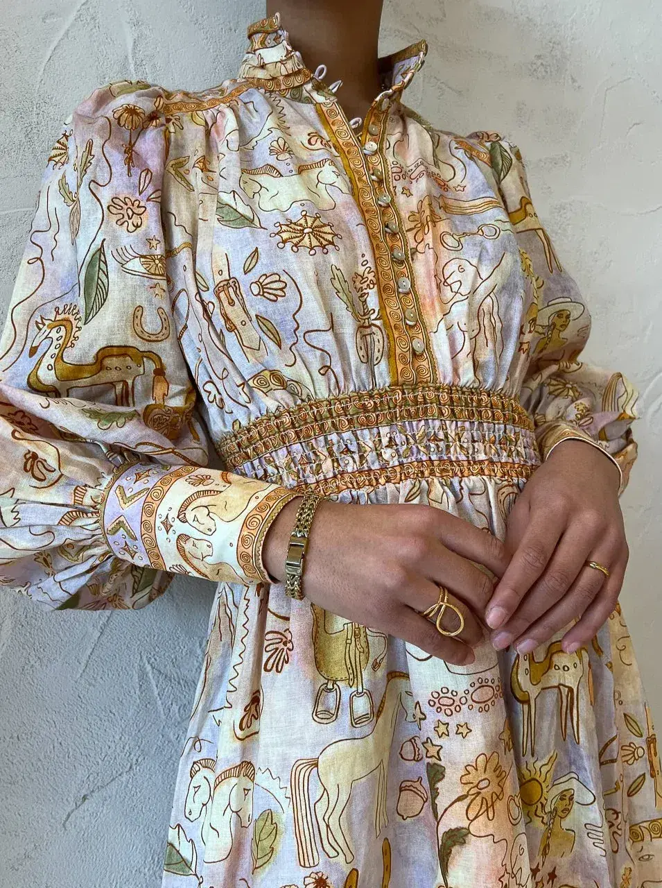 Alemais Solitaire Dress Watercolour Size AU 10 for rent on The Volte - main image