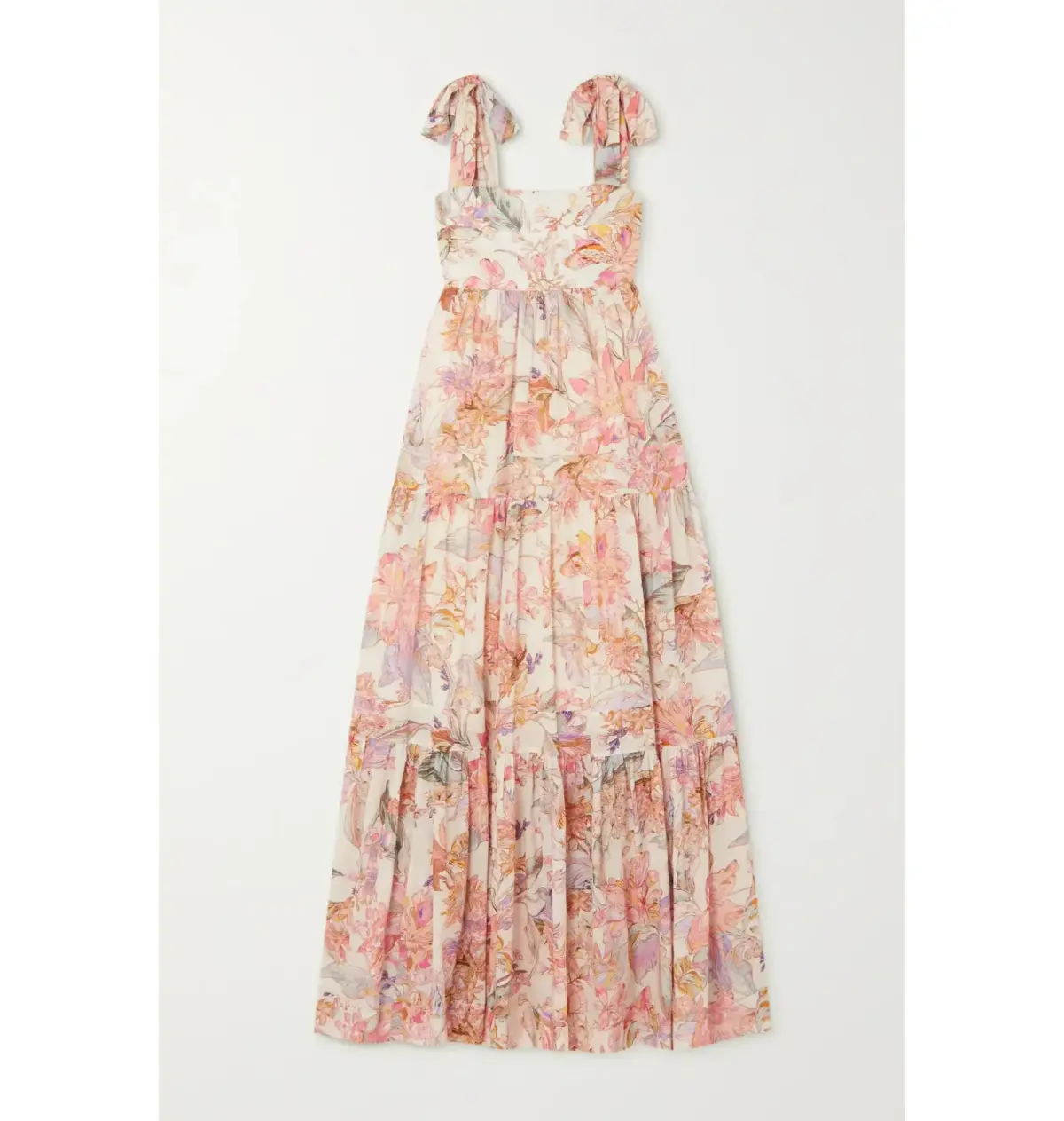 Zimmermann Cira Tiered Cotton-voile Midi Dress Floral-Print Size 1 / AU 10 - Image 4