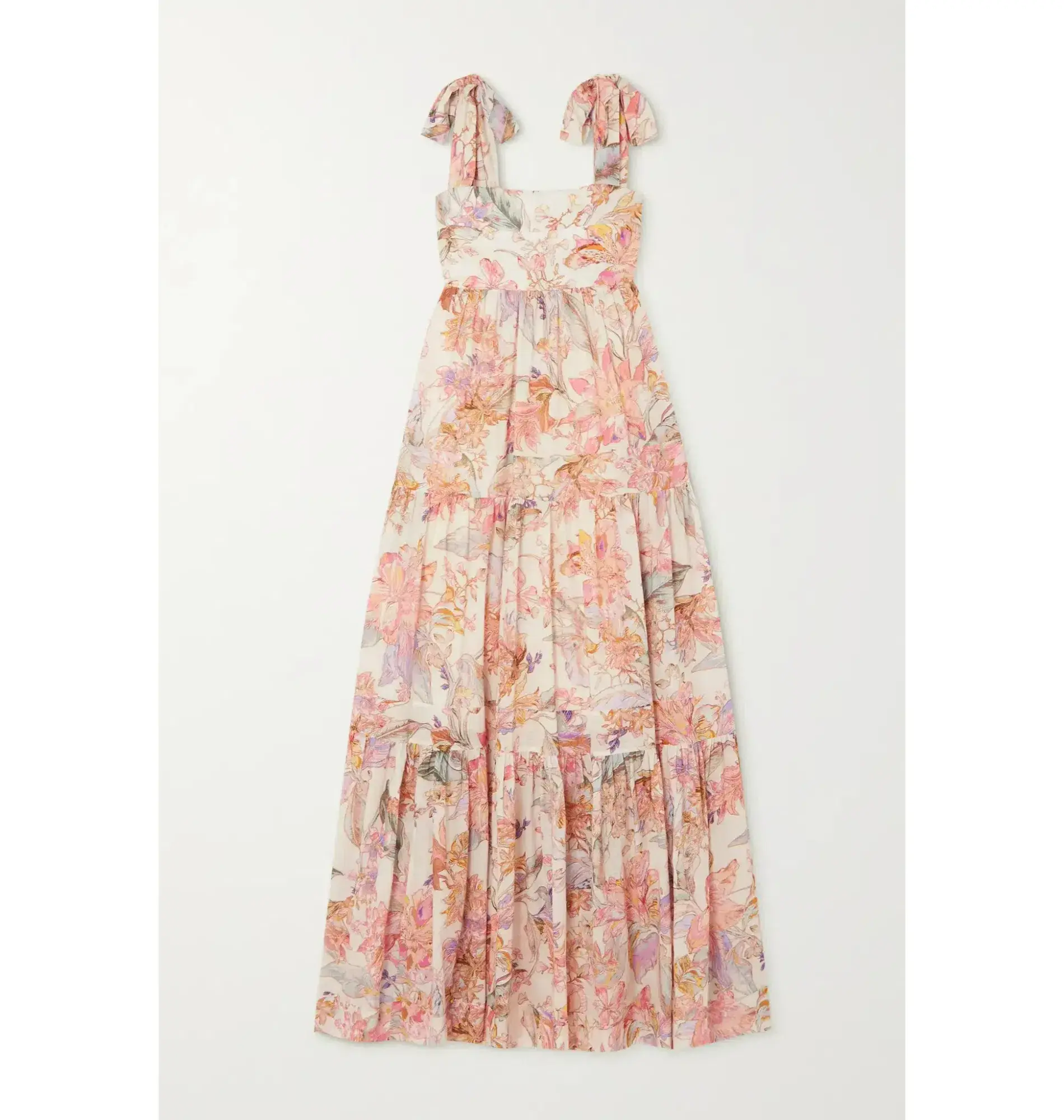 Zimmermann Cira Tiered Cotton-voile Midi Dress Floral-Print Size 1 / AU 10 - Image 4