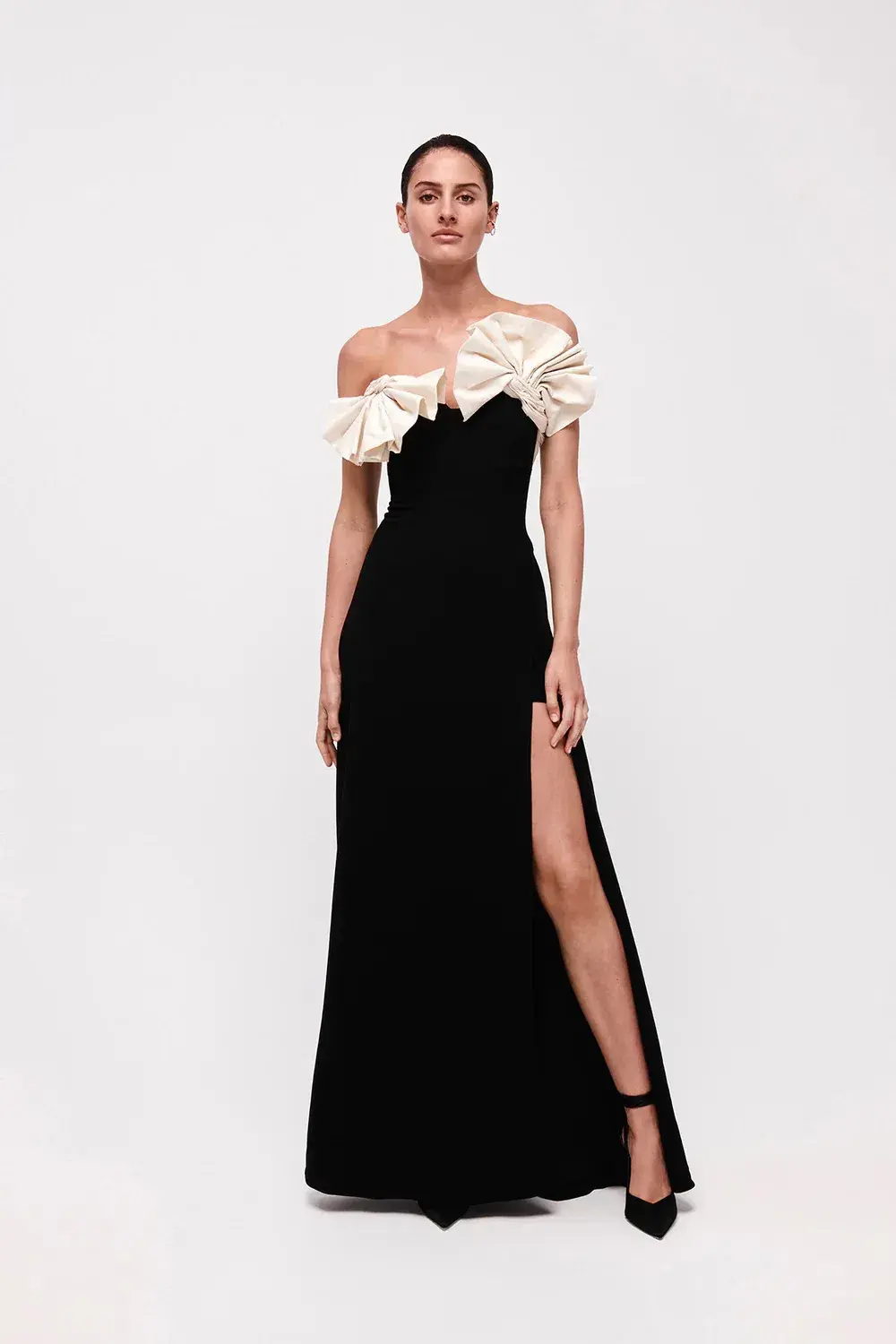 Rachel Gilbert Lavina Floor Length Gown Dress Black Size AU 6 for rent on The Volte - main image