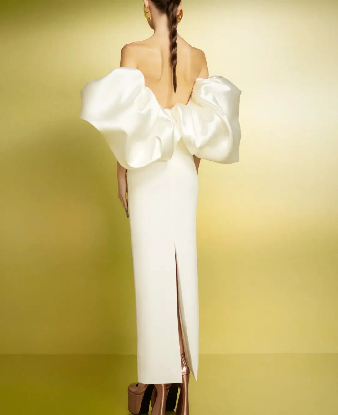 Solace London Pia Maxi Dress in Cream Size 10 for rent on The Volte - main image