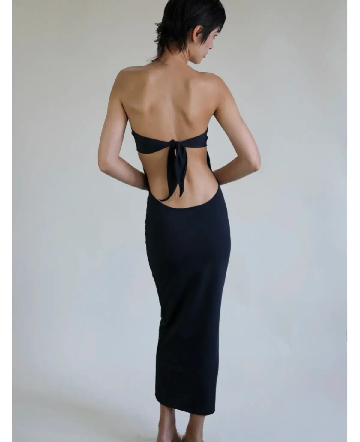 BUCI NYC Long Flower Dress Black Size 6 - Image 3