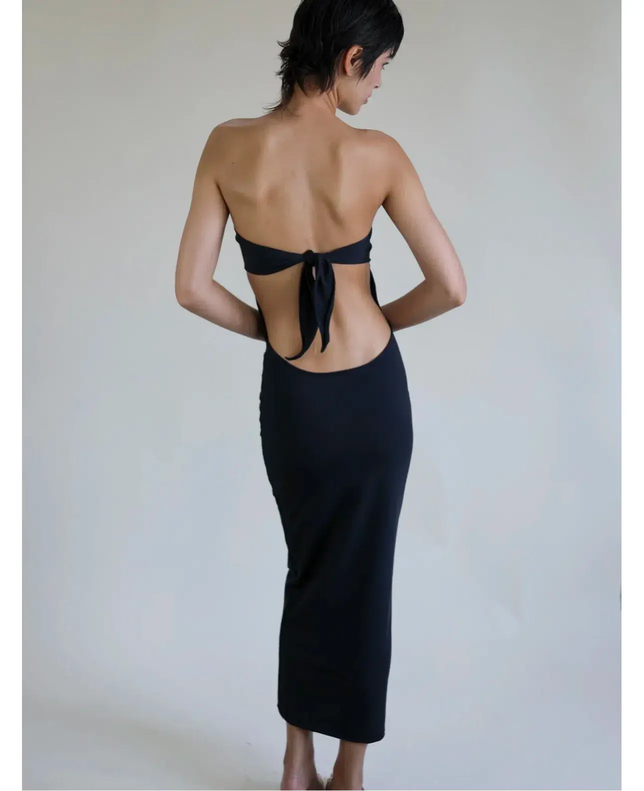 BUCI NYC Long Flower Dress Black Size 6 - Image 3