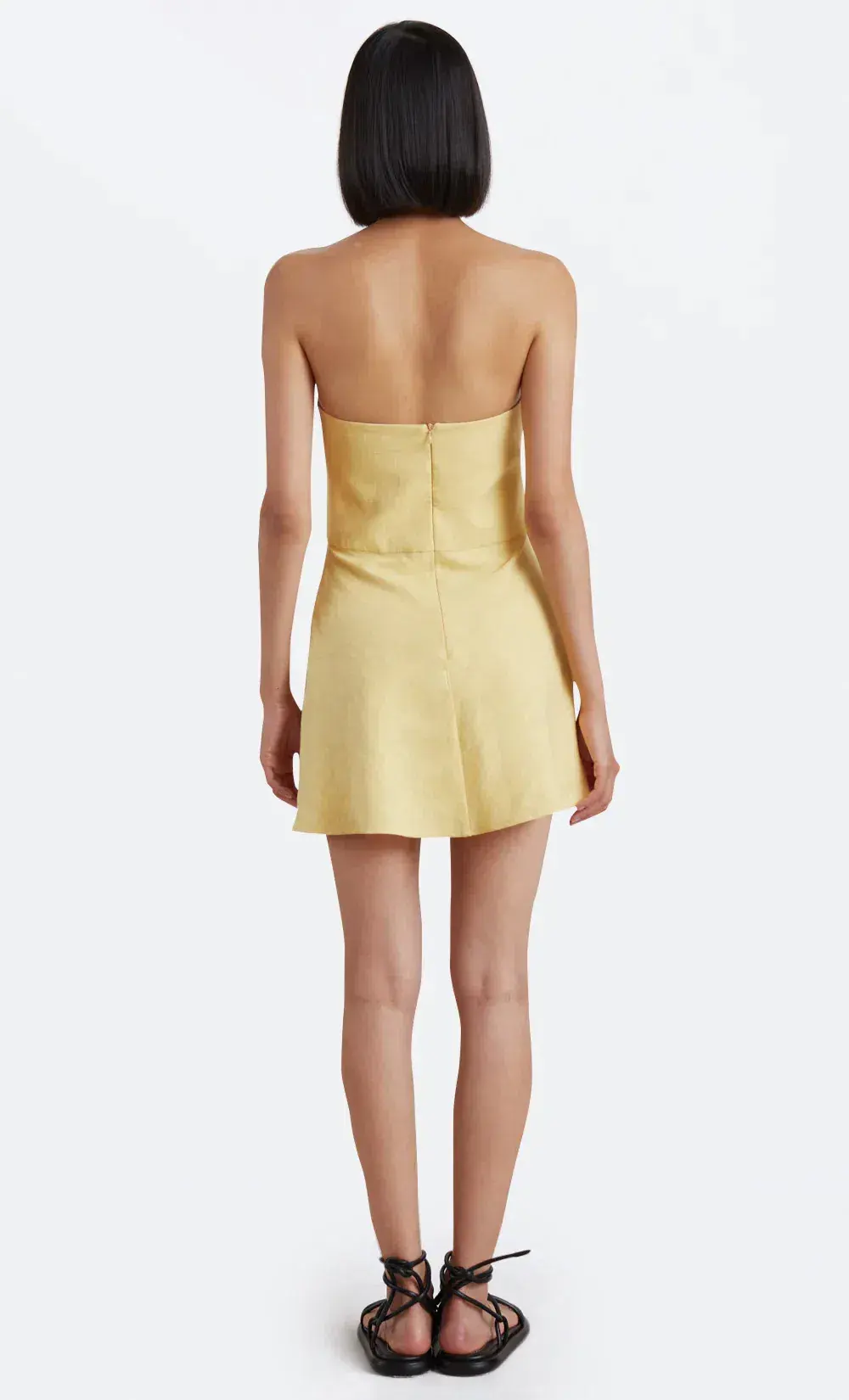 Bec & Bridge Cynthia Strapless Mini Dress in Straw Size 16 - Image 3