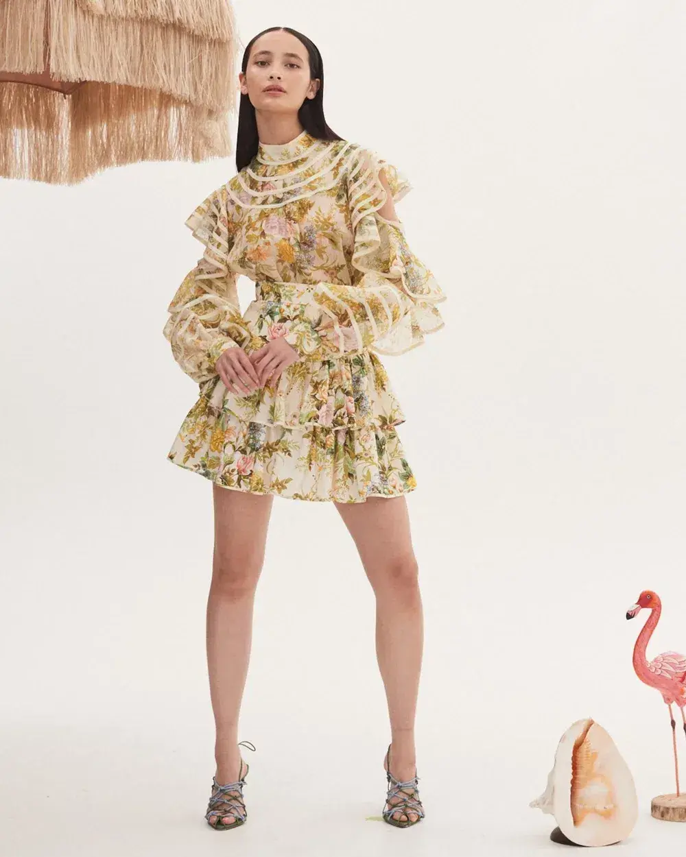 Alemais Eden Blouse and Mini Skirt Set Floral Size 12 - Image 1