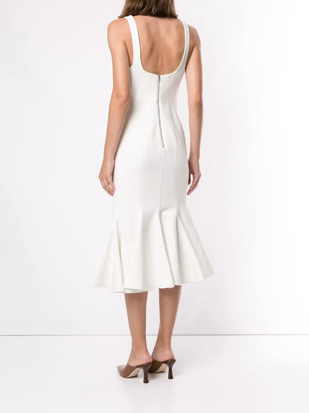 Acler Mawson Midi Dress White Size 12 - Image 4