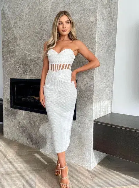 Eliya the Label Zariah Midi Dress White Size S / AU 8 - Image 1