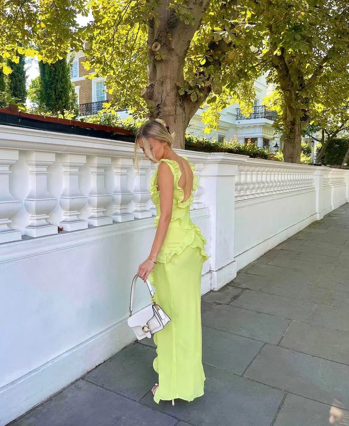 House of CB Pixie Ruffle Maxi Dress Lime Size S / AU 8 - Image 3