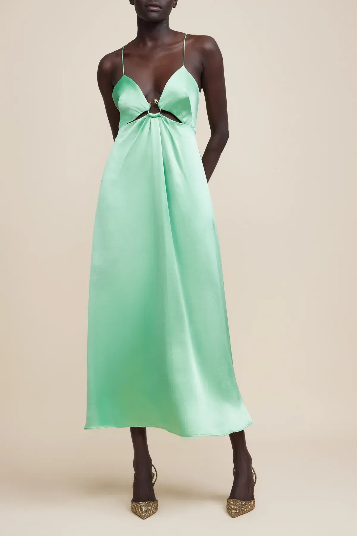 Acler Borradale Dress Mantis Green Size 10 - Image 1