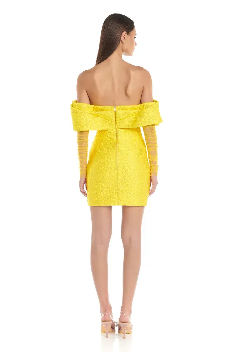 Eliyah The Label Oscar Dress Yellow Size 10 - Image 2
