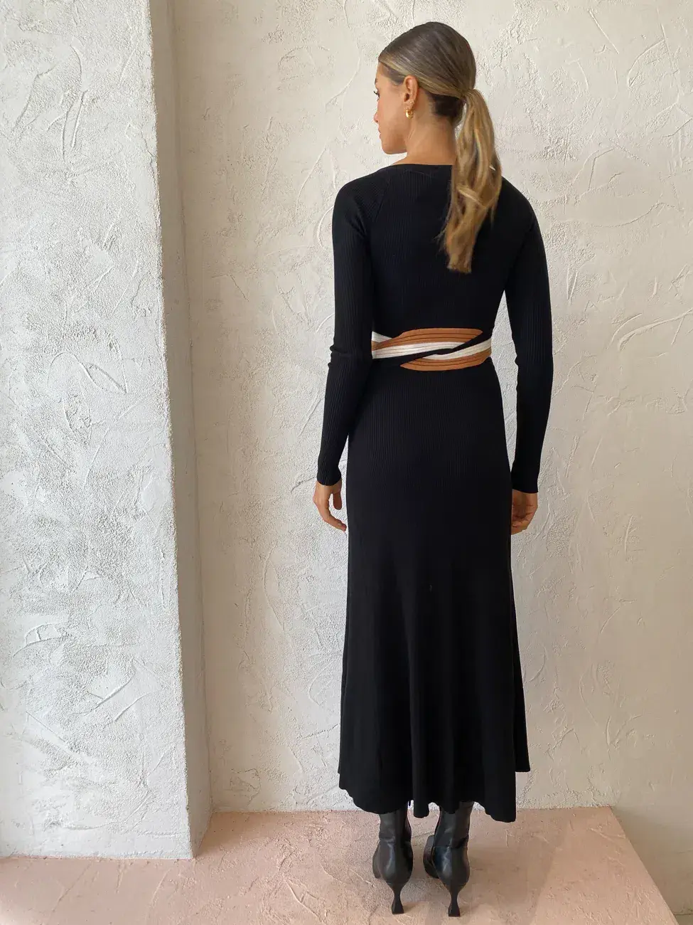 Sovere Studios Inertia Knit Midi Dress Black Size 10 - Image 6