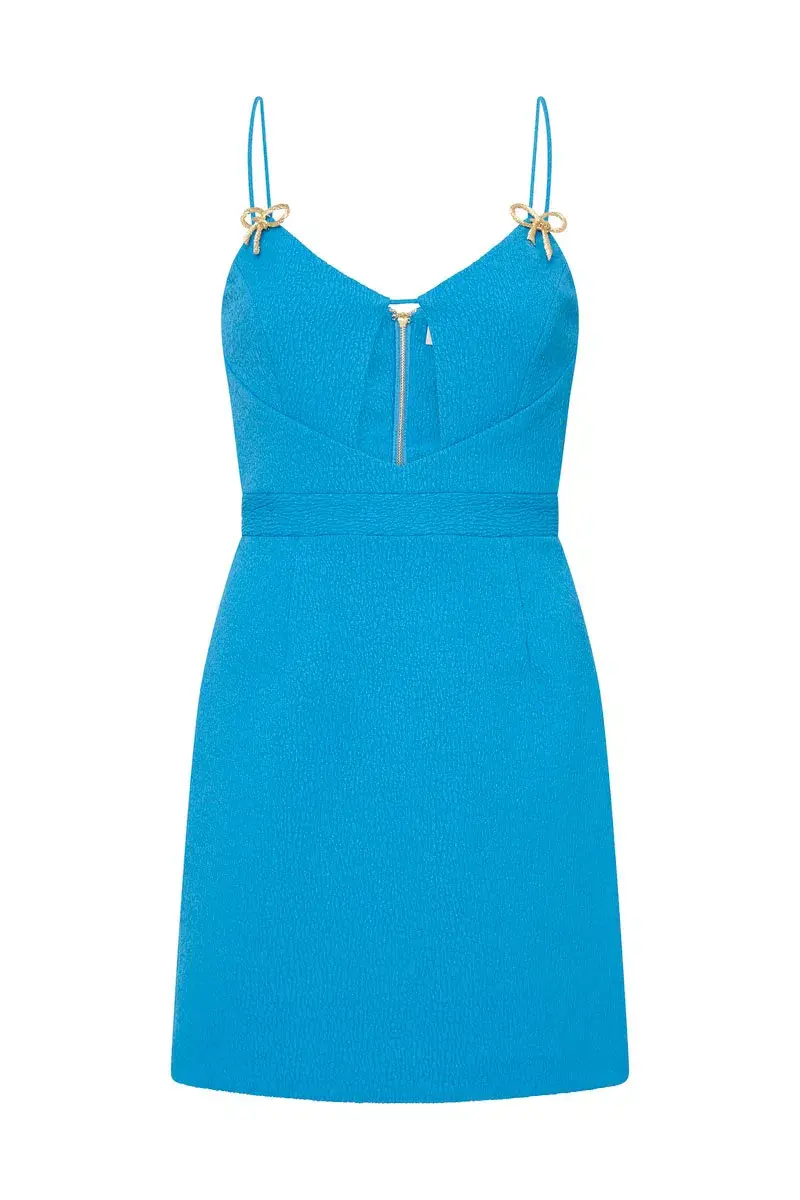 Rebecca Vallance Hermosa Mini Dress Blue Size 8  - Image 3