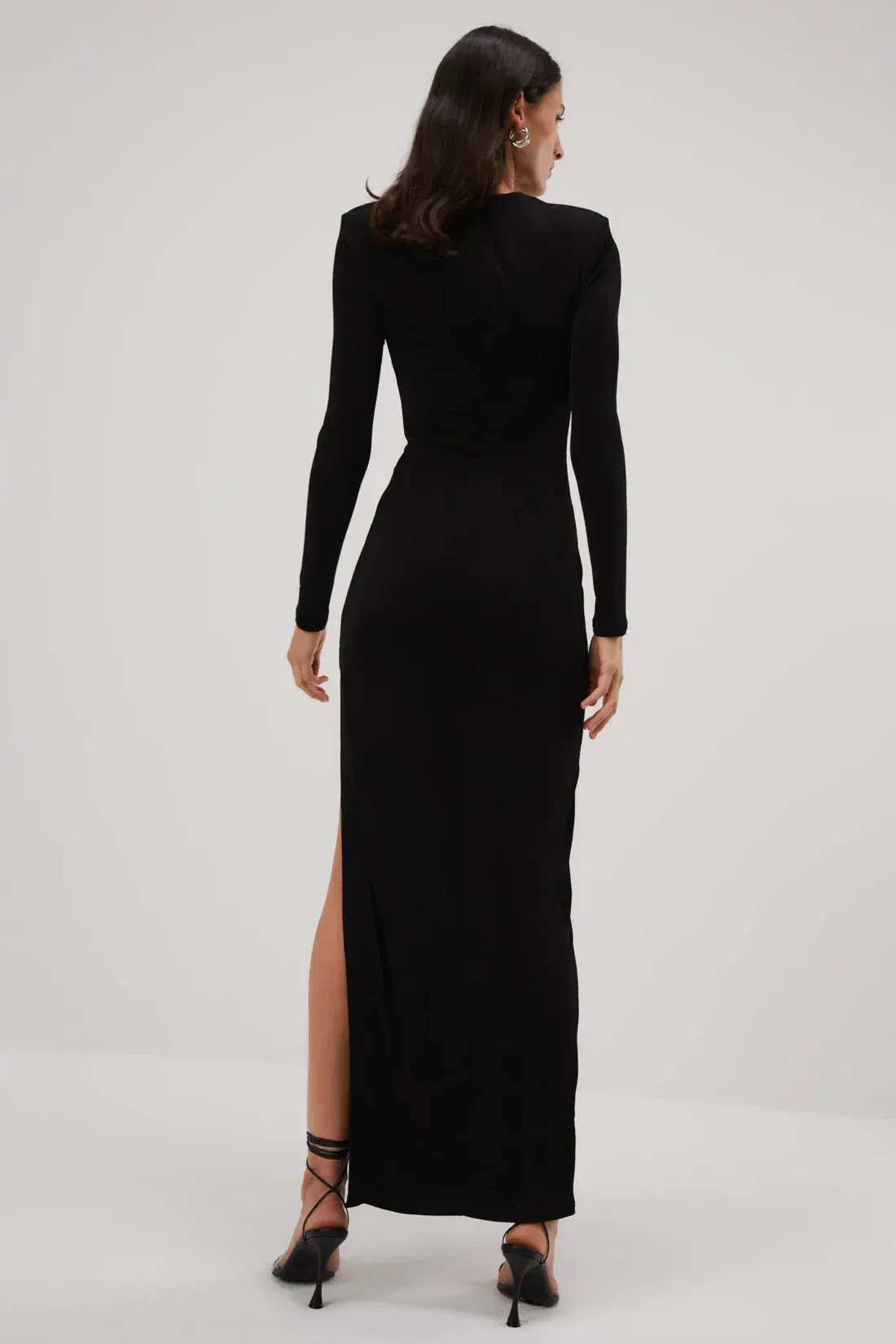 Misha Edita Slinky Jersey Gown Black Size 8  - Image 3