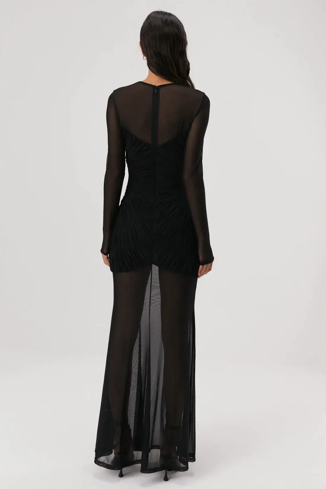 Misha Talitha Fine Mesh Maxi Dress Black Size 8  - Image 2