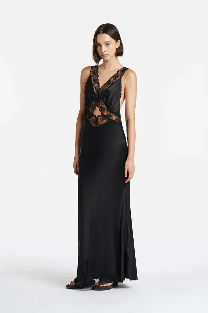 Sir The Label Aries Cut Out Gown Black Size 10 - Image 1
