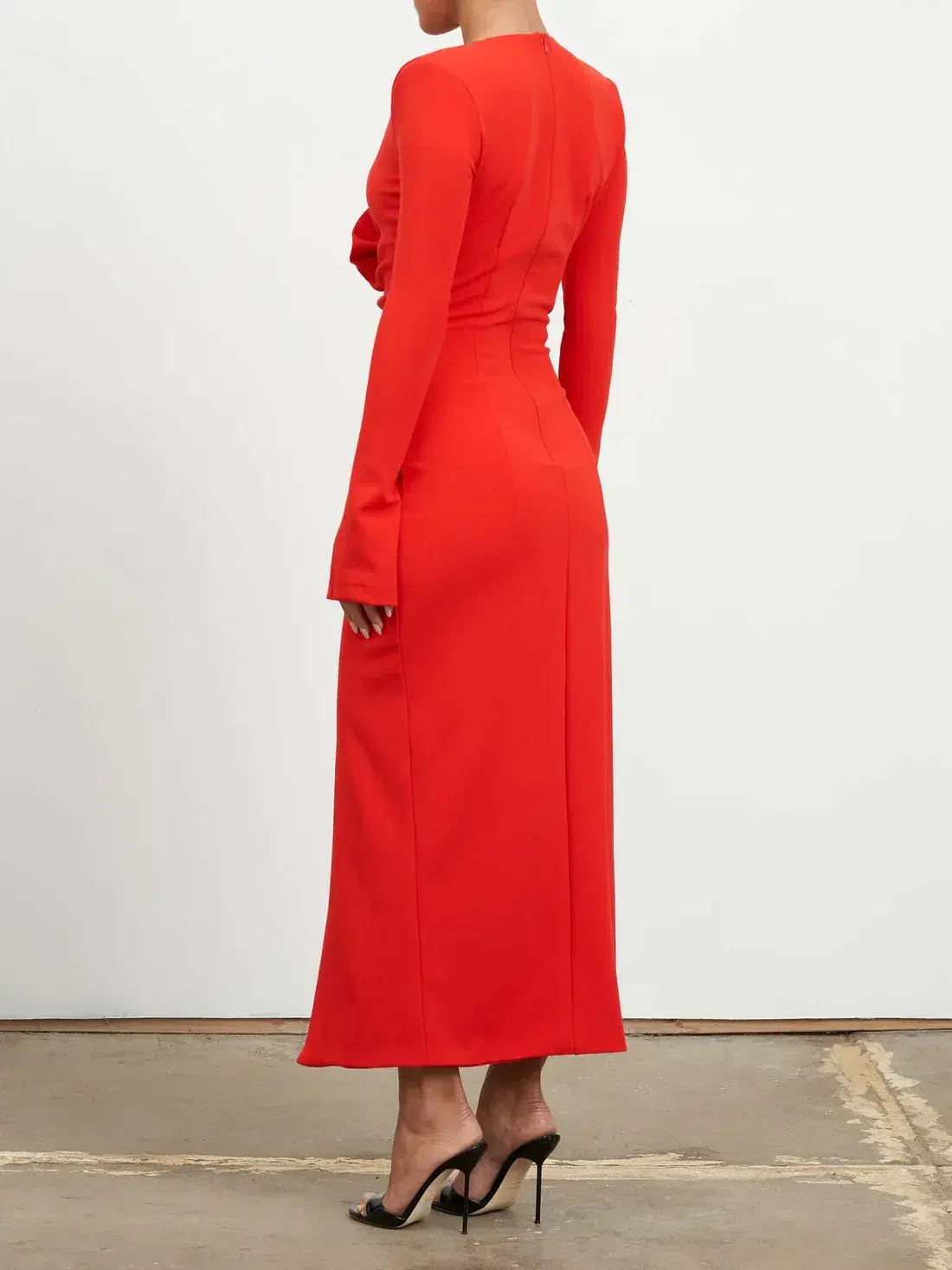Effie Katz Rosita Midi Dress Red Size 10 - Image 2