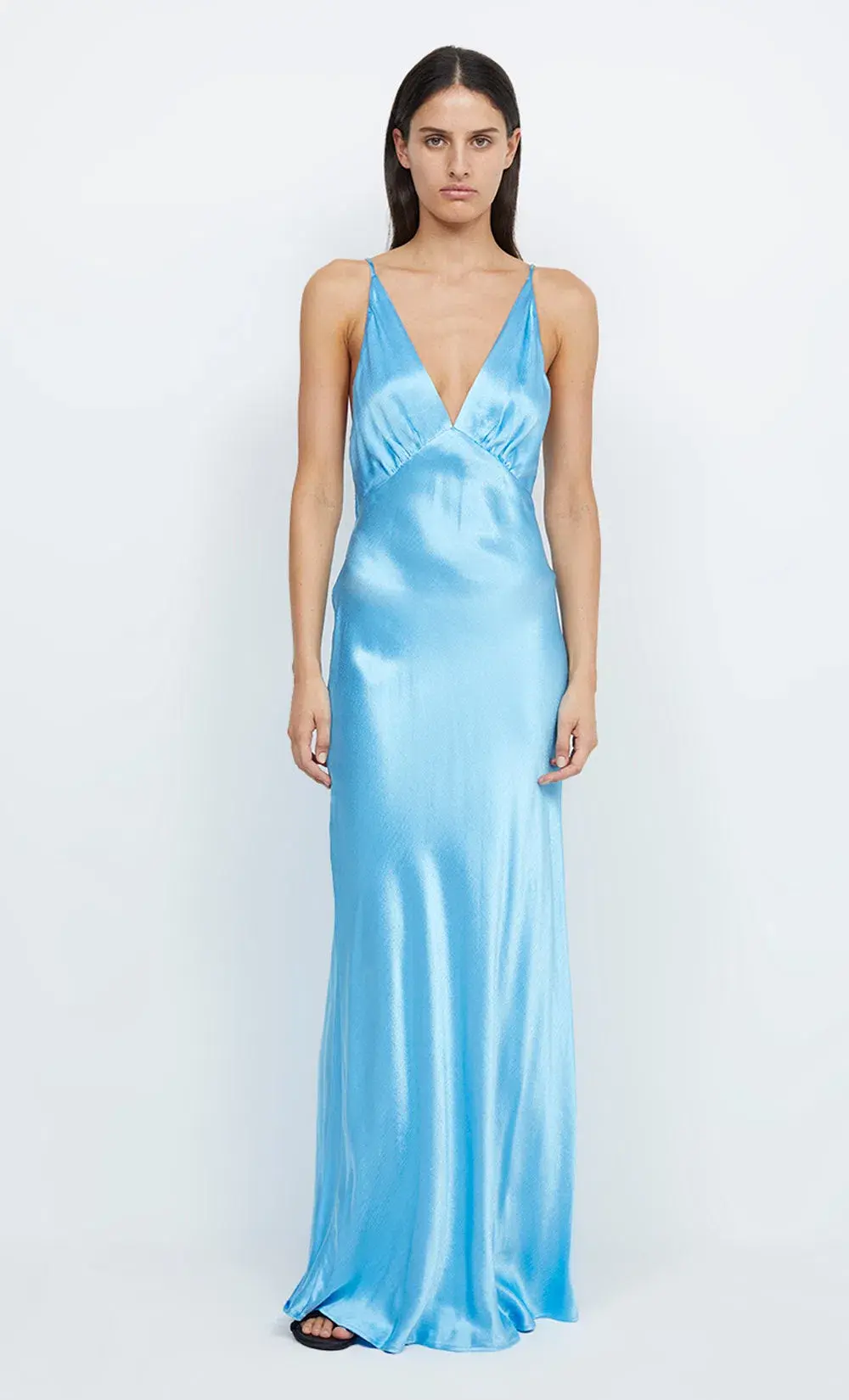 Bec & Bridge Lorelai V Maxi Dress Topaz Blue Size 10 - Image 3