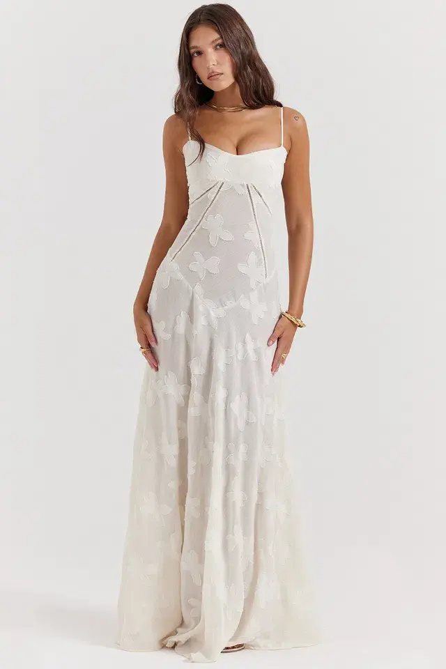 House Of CB Seren Maxi Dress White Size 6 - Image 2