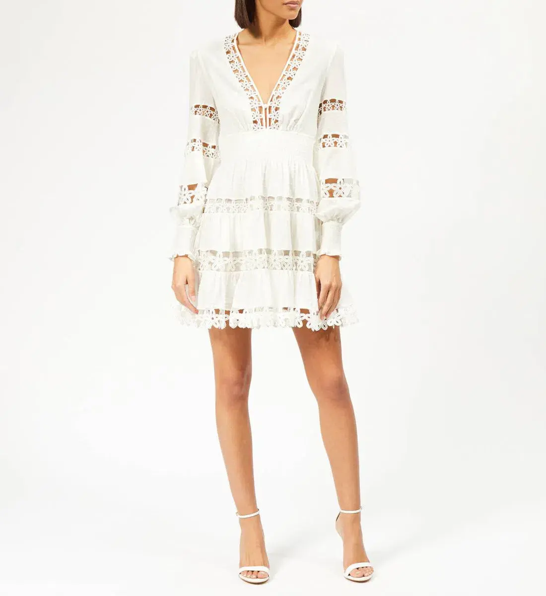 Zimmermann Ivory Embroidered Primrose Daisy Short Dress Size 1/10 - Image 1