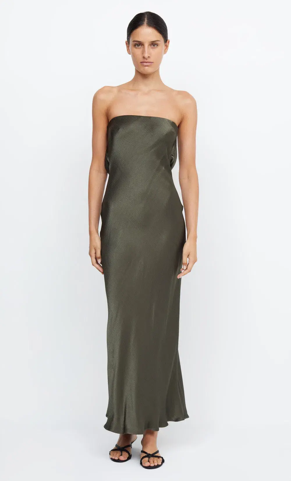 Bec & Bridge Moon Dance Strapless Dress Dark Willow Size 8  - Image 1