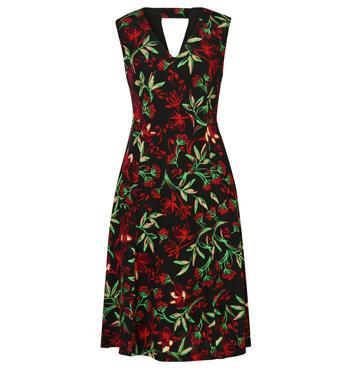 David Lawrence Dark Print Dress - Image 2