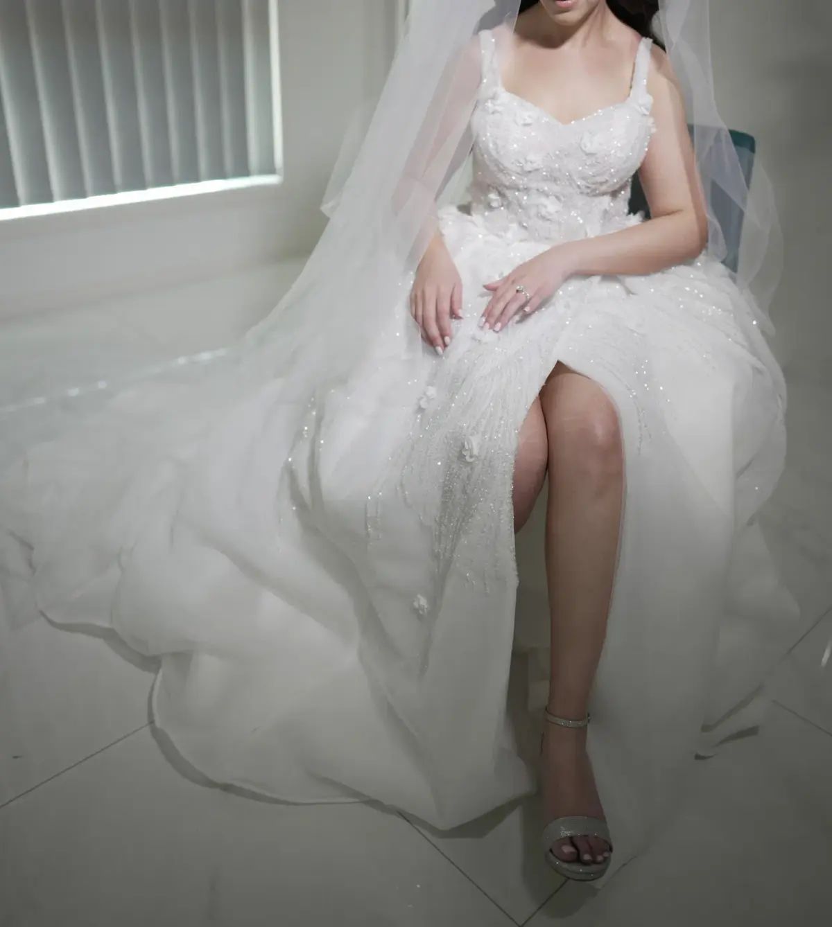Pallas Couture Inspired Wedding Dress White Size 8  - Image 1