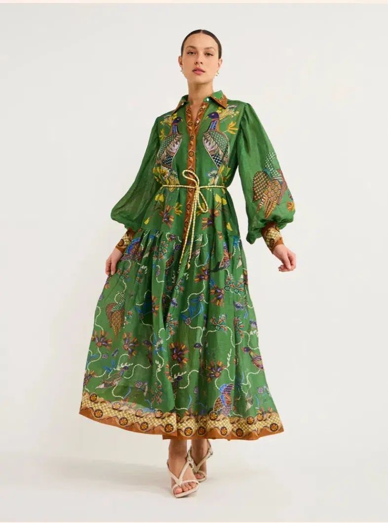 Alemais Birdie Shirtdress in Jade Size AU 14 - Image 4